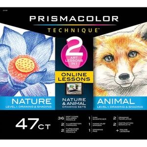 Prismacolor Technique, Art Supplies with Digital Art Lessons 47 Count Brand New